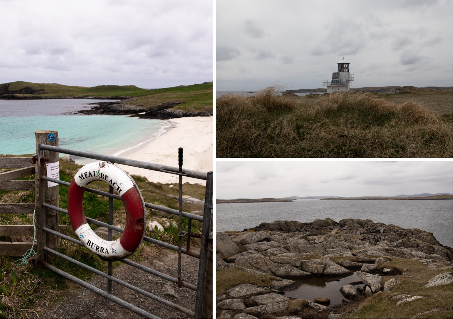 Picture of a floation ring at the entrance to Meal Beach on a walk on the Hamnavoe Circular which is one of the best coastal walks in Shetland