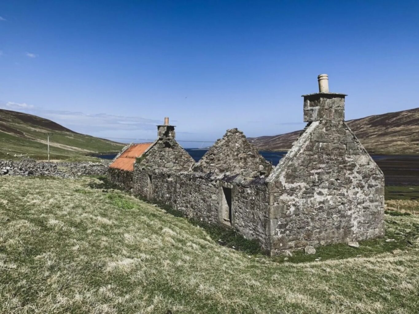 Image of an old croft house found on a travel trip to the Shetland Islands