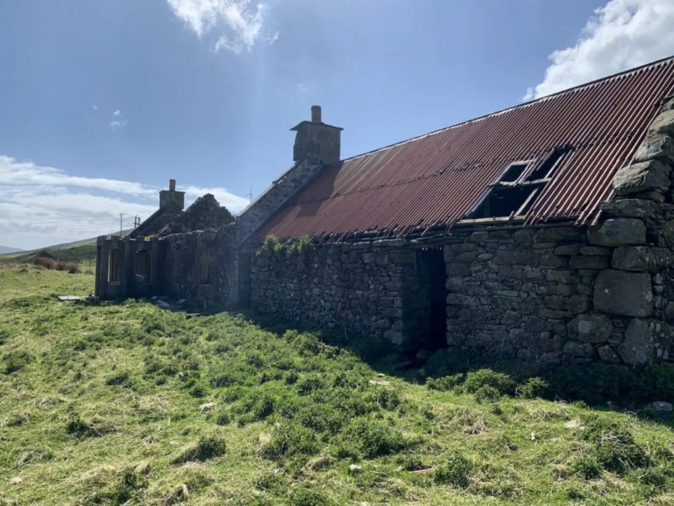 Image of an old croft house found on a travel trip to the Shetland Islands