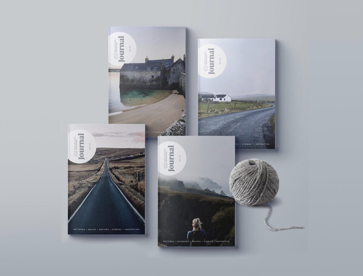 Image of 4 journals from Shetland Wool Adventures. This post is about the perfect Christmas gifts for knitters